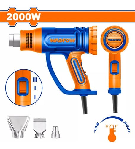 Pistola De Calor 2000w Temp Ajustable Wadfow Whg1520 Azul
