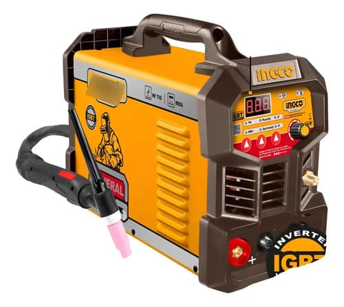 Soldadora Inverter Tig/mma 200a 220-240v Lcd Igbt Ingco Amarillo