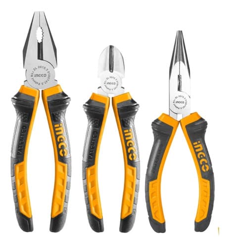 Set X3 Pinzas Combinada Pta Fina Ingco Hkps08318 Mf Shop