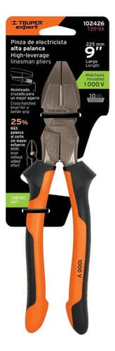 Alicate Profesional Electricista 1000v Uso Rudo 9'' Truper