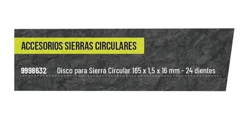Disco Sierra Circular 165 Mm 24 Dientes Dowen Pagio 9998632