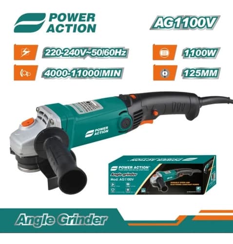 Amoladora 1100w, Velocidad Variable, 1 Año De Garantía Turquesa 220v