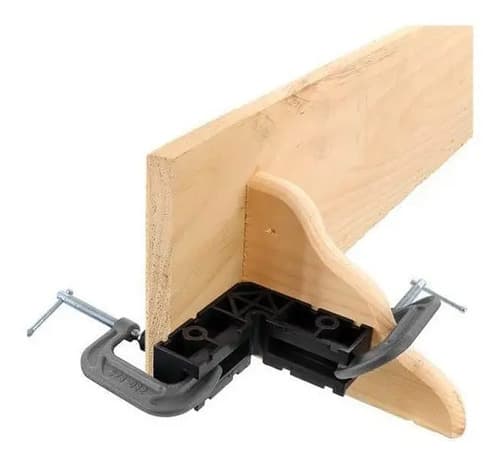 Escuadra Milescraft Clampsquare 2 Piezas Plástico Ángulo 90° Negro