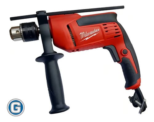 Taladro Percutor 13 Mm Atornillador Milwaukee 680w Sim Bosch Frecuencia 50 Hz Color Rojo Y Negro Rojo/negro