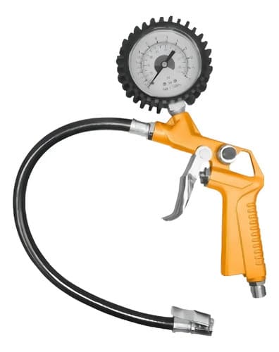 Set Pistola Neumática Ingco De 5 Piezas Para Pintar Naranja Claro