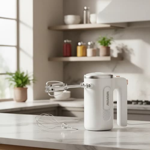 Batidora De Mano Inalambrica 6 Vel 105w C/acc Blanco Wadfow Blanco