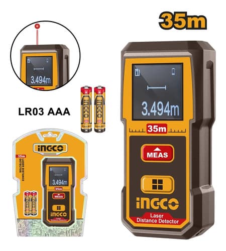 Medidor De Distancia Laser 35m Ingco Hldd0355