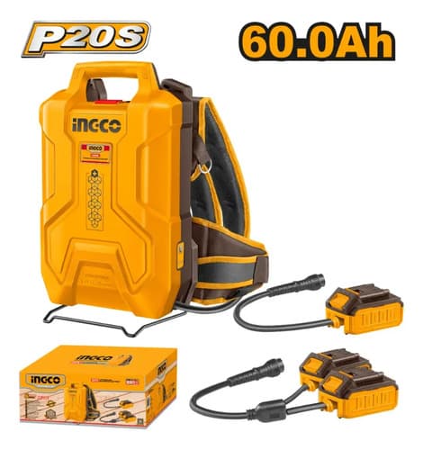 Bateria Mochila Litio-ion 60.0ah 20v P20s Ingco Fbli241110