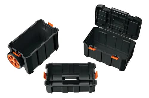 Caja Para Herramientas 19 X25 3 En 1 Desmontable Truper Chp-1925r Color Negro