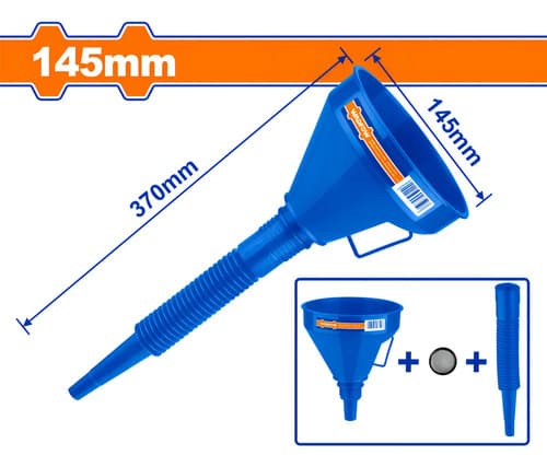 Embudo 2 En 1 Flexible 145mm Wadfow Wuf1302 Color Azul