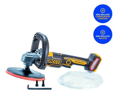 Lustra Pulidora A Bateria 7pLG P20s Brushless Apli2018 Ingco Amarillo