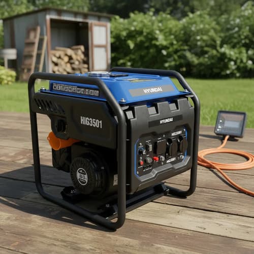 Generador Portátil Hyundai Hig3501 4000w Monofásico Con Tecnología Inverter 8,7 A