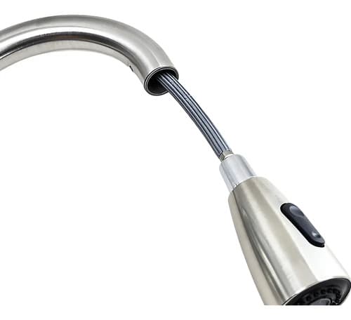 Grifo Empabono Alto C/extension Italomix Lh-3314 Plateado Cepillado