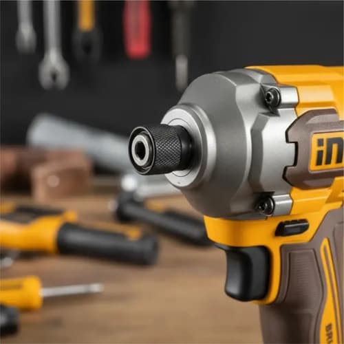Atornillador De Impacto A Batería Ingco Cirli2023-4 Color Naranja Frecuencia 50 Hz/ 60 Hz