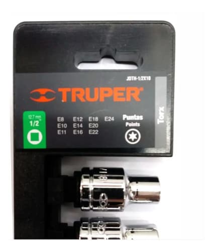 Set Juego 10 Tubos Torx Hembra Bocallaves 1/2'' Truper 10026 Color No Aplica