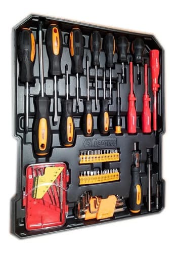 Valija Caja Herramientas Accesorios Lusqtoff Reforzado Plateado
