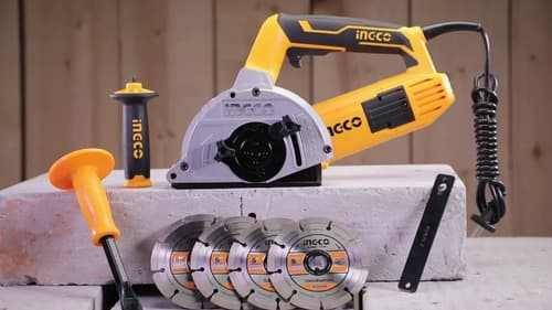 Acanaladora 4 Discos 1500w 8500 Rpm Ingco Wlc15008 Amarillo 1500w