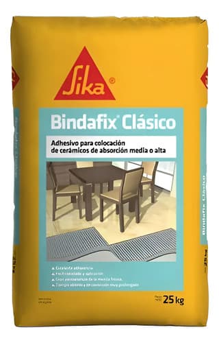 Adhesivo Para Cerámicas Sika Bindafix Clásico 25 Kg