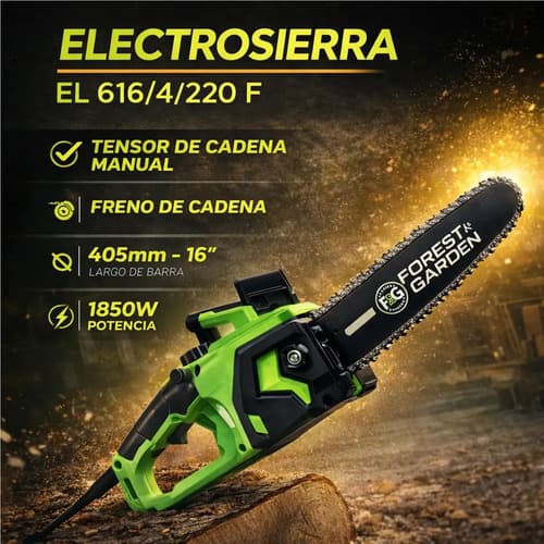 Motosierra Electrosierra Forest & Garden El616/4/220f 16 Color Verde