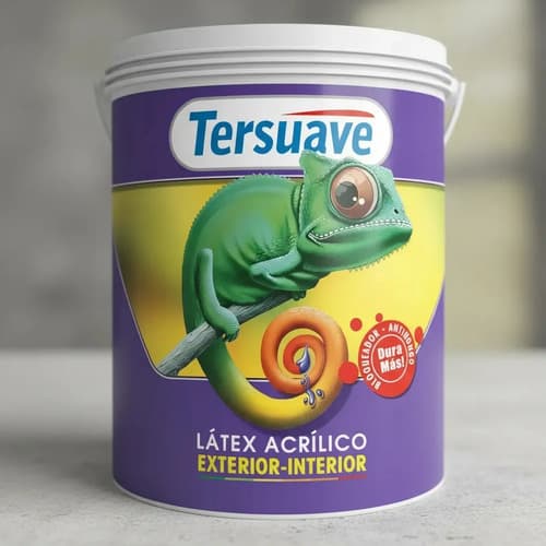 Pintura Acrílica Tersuave Blanco Mate Exterior Interior Lavable Antihongos 4l