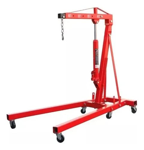 Pluma Guinche Grua Plegable Levanta Motores 2 Ton Reforzada Verde Oscuro