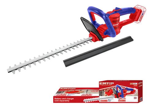 Emtop Modelo Elht20018 Cortacerco Inalambrico 45cm 18 PuLG A Sin Bateria A Rojo