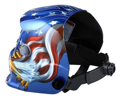Careta Soldar Electronica Aguila Herramienta Casco Ajustable Color Azul