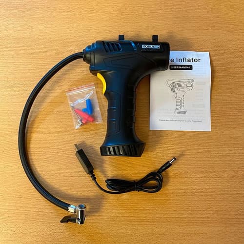 Inflador Compresor Equus 12v Inalambrico Negro 50/60