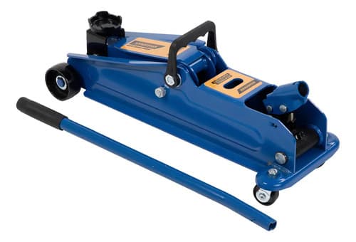 Gato Hidraulico De Patin 3 Toneladas Portatil Con Maneral 4 Ruedas Color Azul Para Carro Y Suv Kingsman