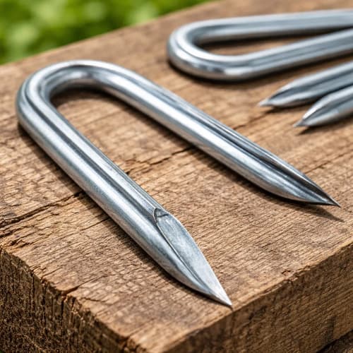 Grampa P/cerco Alambre 4mm,galvaniz.tipo U  20mmx40mm Xk Plateado