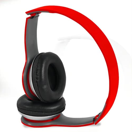 Auriculares Knup Kp-313 Rojo Con Cable Mini Jack Infantil Para Pc Y Consolas