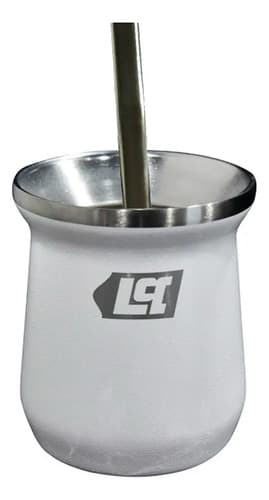Mate De Acero Inoxidable 300ml Lusqtoff Blanco (mod Matlb-9 Lisa