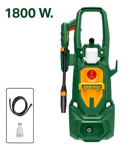 Hidrolavadora Alta Presión 1800w 130bar + 4 Piezas Jadever Color Verde Frecuencia 50/60hz