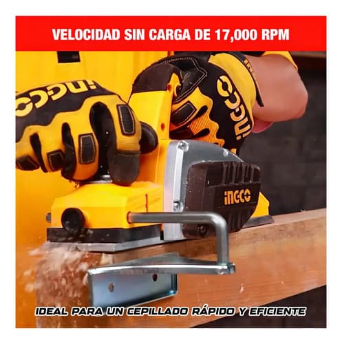 Cepilladora Ingco Electrico Industrial 750w, 17000rpm. Hnt Color Naranjo