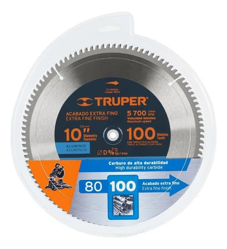 Sierra Circ Aluminio 100 D.10x5/8 Truper 18313 60 Mhz