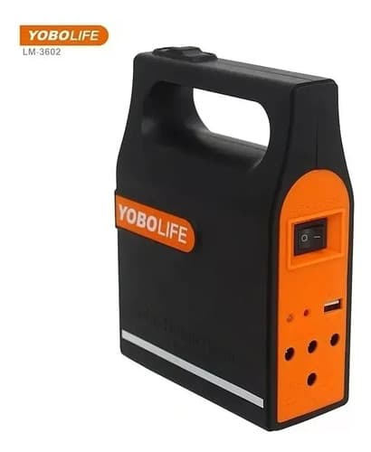 Camping Kit Luz De Emergencia Recargable Solar Negro