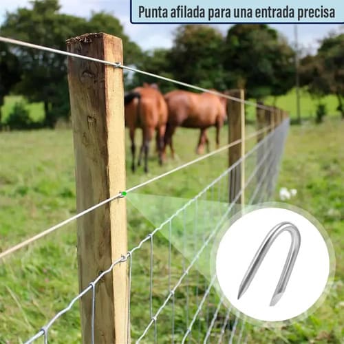 Clavo Grampa Para Tejido - Galvanizados En U Resistente 0 Mm