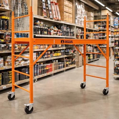 Andamio Multipropósito Secur Modelo Profesional Con Ruedas Y Altura Regulable