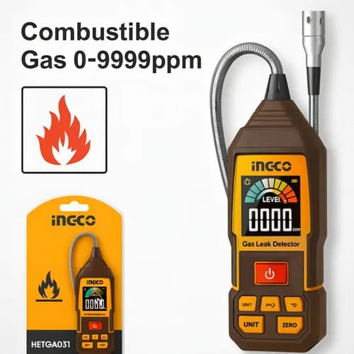 Detector Medidor Fugas De Gas Butano Propano Metano Ingco Marrón