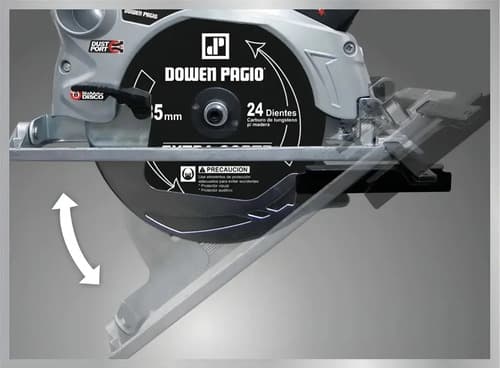 Sierra Circular 1500 W Guia Laser - Dowen Pagio Color Naranja Frecuencia 50-60hz 50 Hz