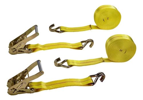 Cinta Amarre Con Trinquete 3300 Lb De 2 PuLG. X 27 Pies Color Amarillo