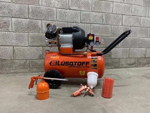 Compresor De Aire Eléctrico Portátil Lusqtoff 3,5 Hp 50 Lts Naranja 50 Hz Monofásica