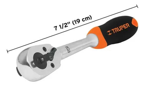 Matraca Doble Cuadro 1/4' - 3/8' 48 Dientes Truper 13419
