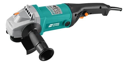 Amoladora Angular Power Action 1850w 180mm Traba Eje Mango 2 Posiciones 50hz