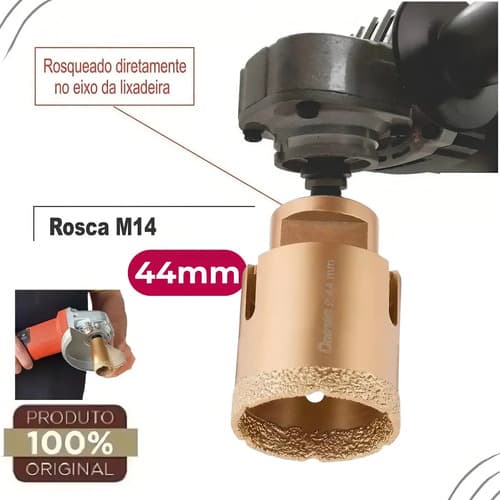 Sierra En Forma De Copa Diamantada De 44 Mm Para Amoladora Cortag 61874