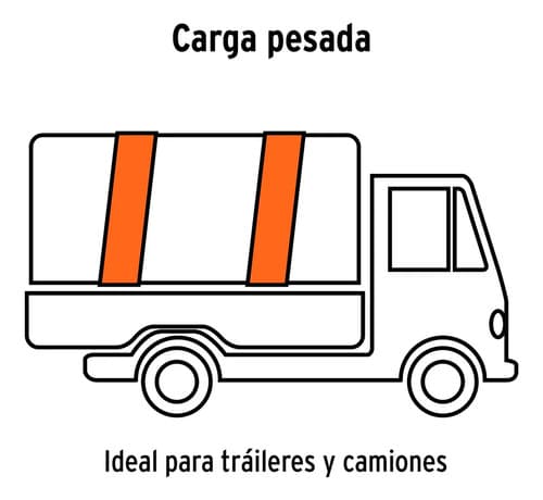 Sujetador Con Matraca Carga Máxima 5000 Kg, Truper Naranja