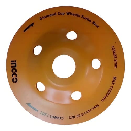 Disco Copa Desbaste 4 1/2 Tipo Flap Ingco *ub* Color Naranja Claro