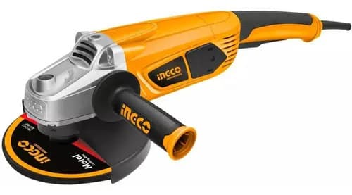 Amoladora Angular 2400w Ingco 230mm Diametro Disco Color Amarillo Frecuencia 50hz 60 Hz
