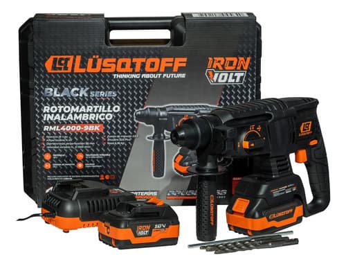 Rotomartillo Inalámbrico 18v Lusqtoff Rml4000-9bk 2 Baterías Negro 50