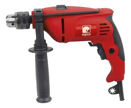 Taladro Electrico Equus 650w C/percutor Y Mango Profesional Color Rojo Frecuencia 50
